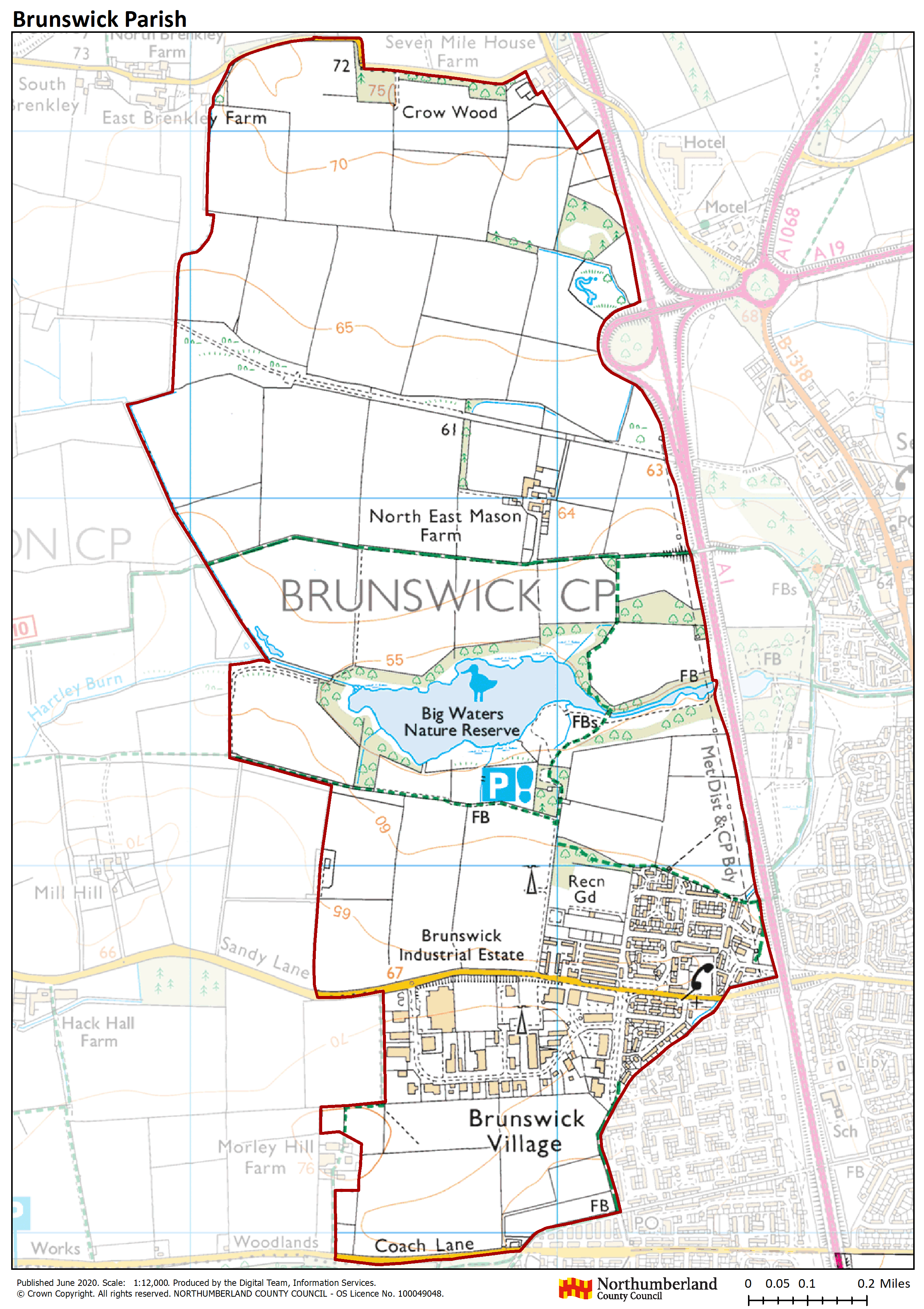 A map of the parish boundary