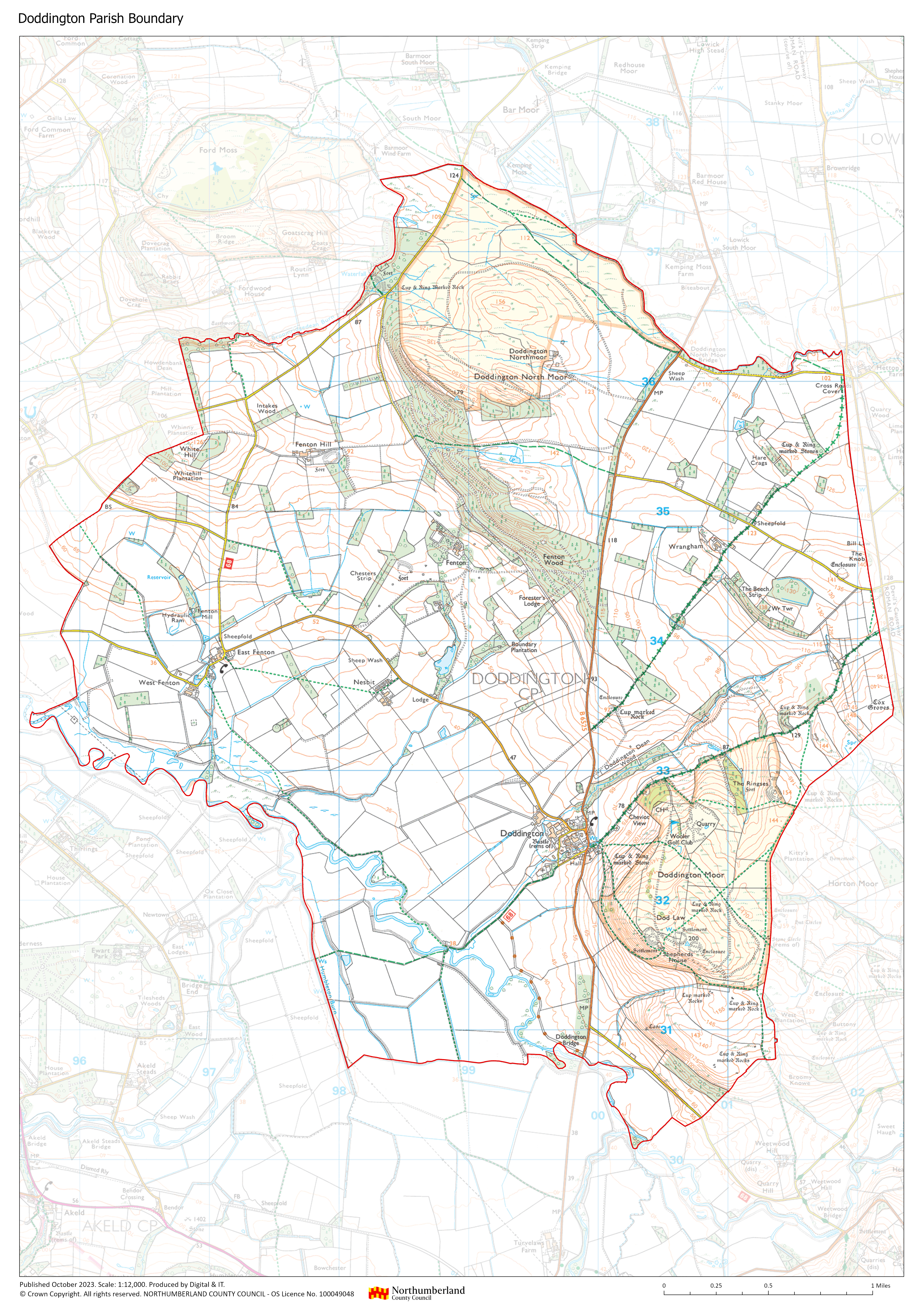 A map of the parish boundary