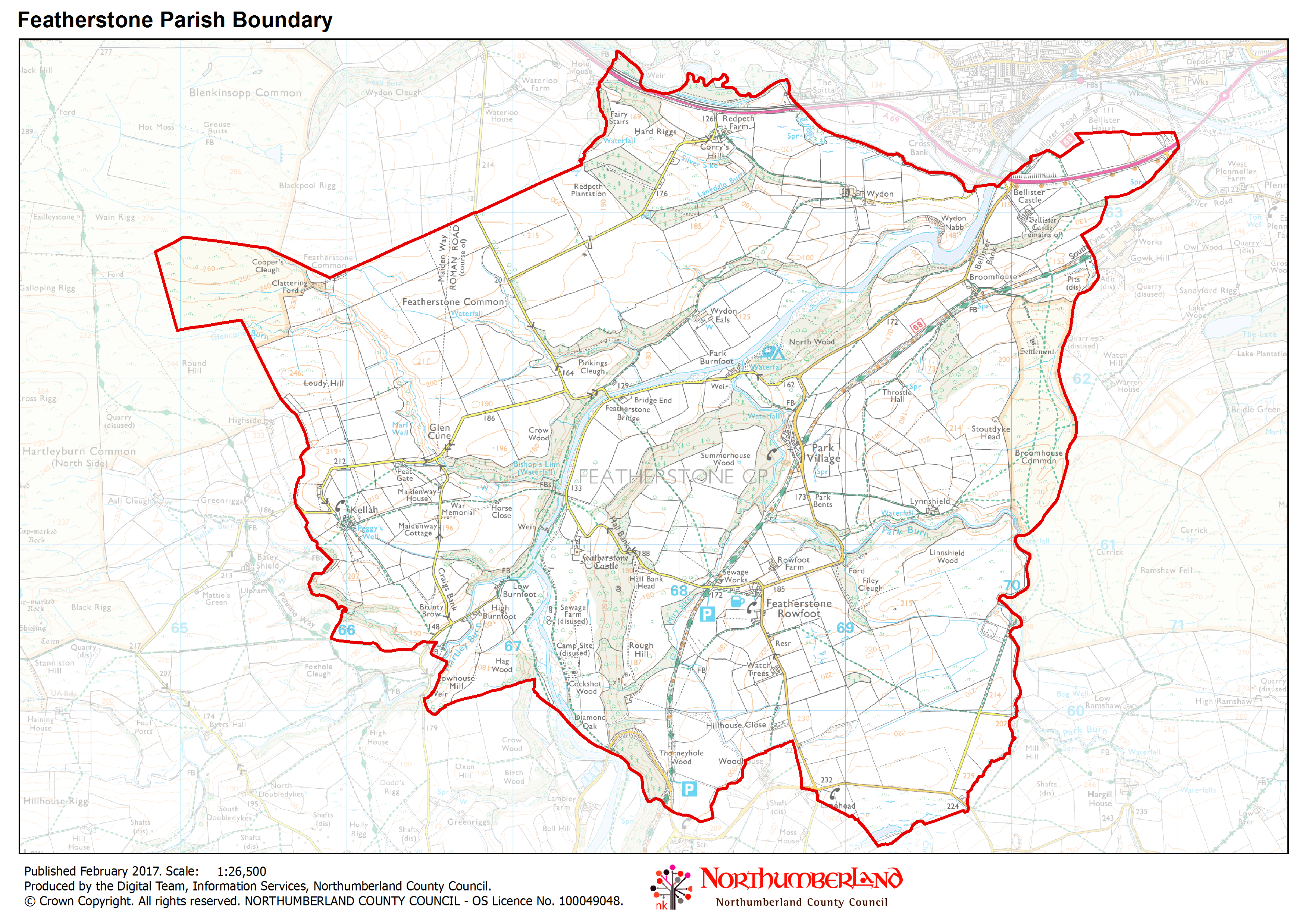 A map of the parish boundary