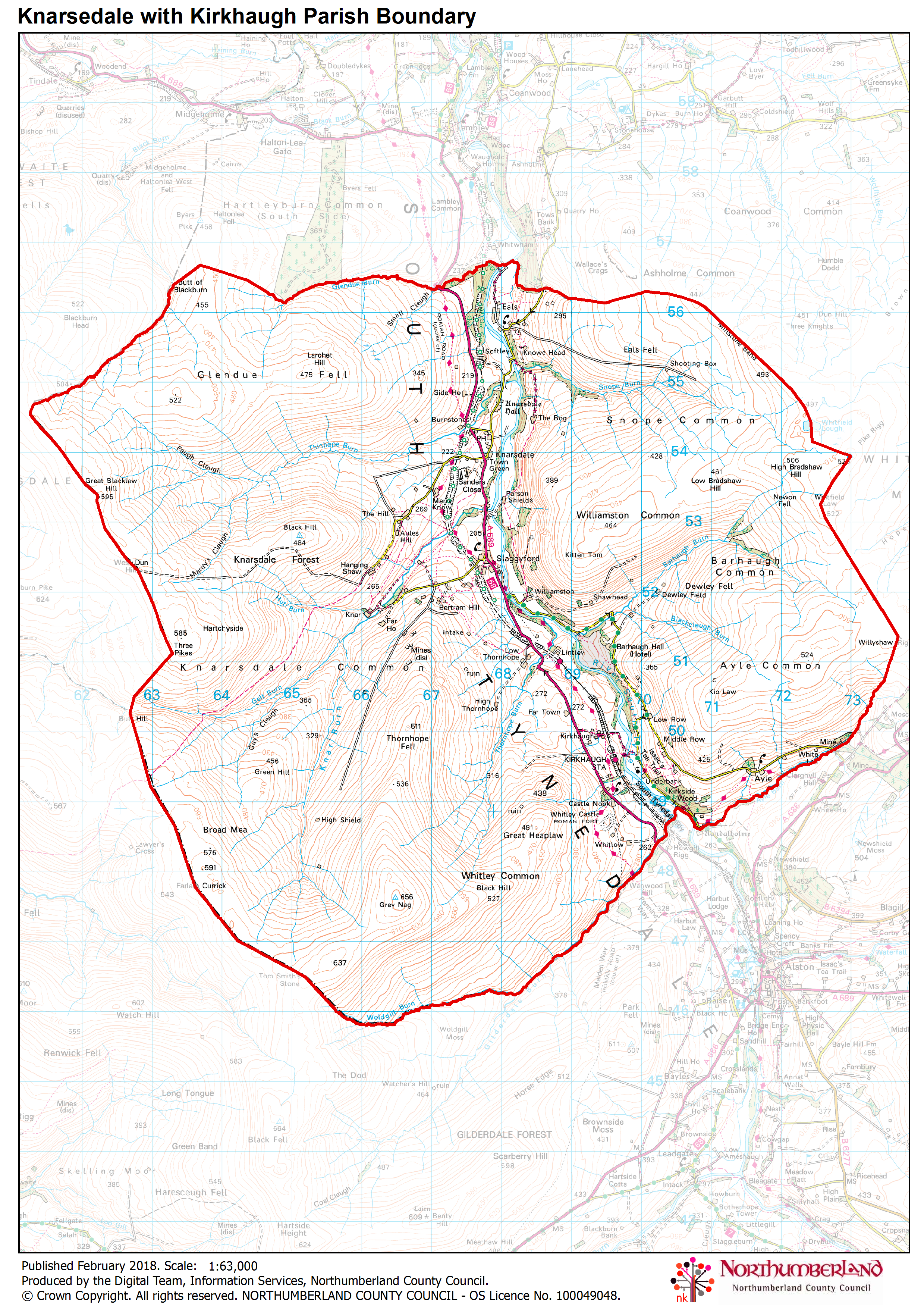 A map of the parish boundary