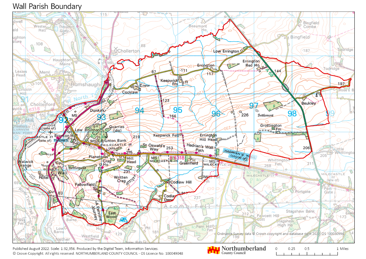 A map of the parish boundary