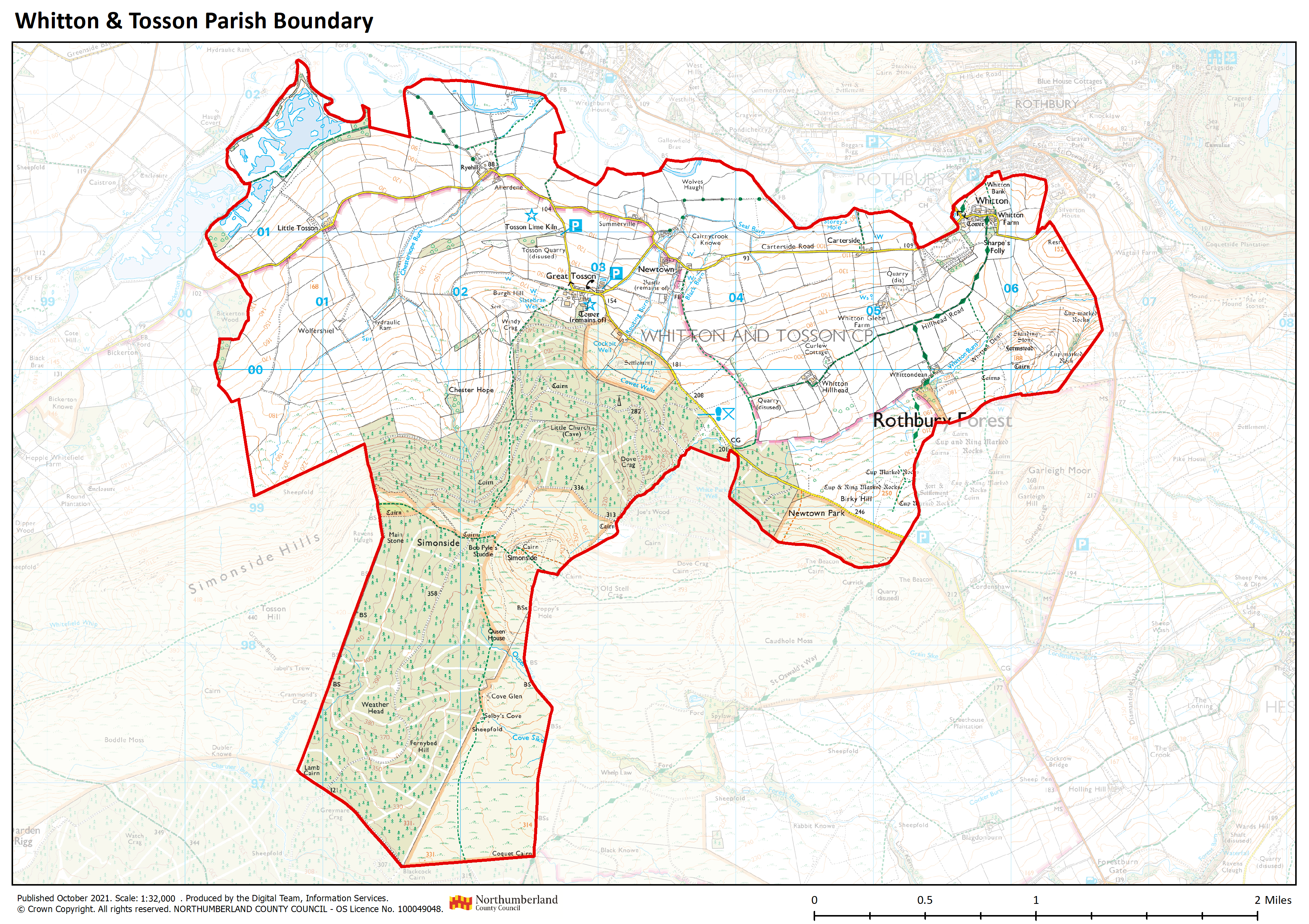 A map of the parish boundary