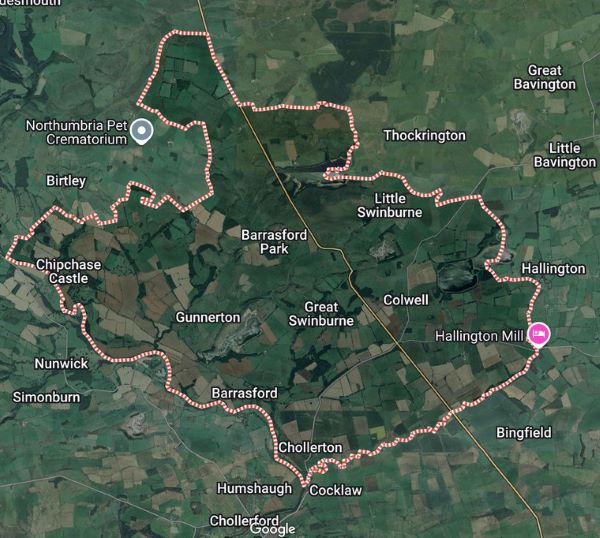 A map of the parish boundary